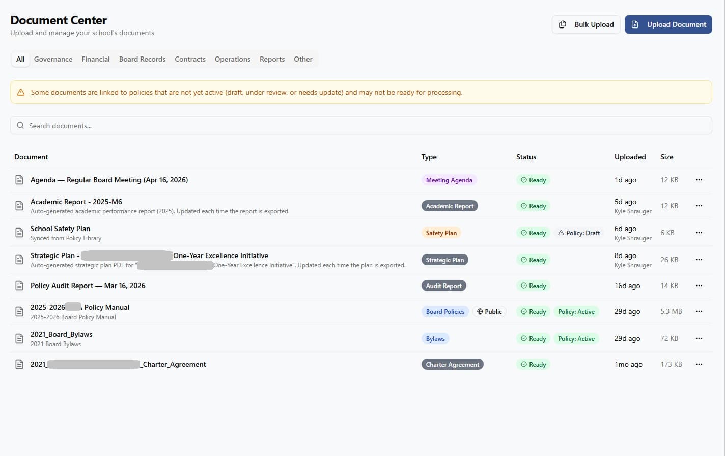 Document Center screenshot