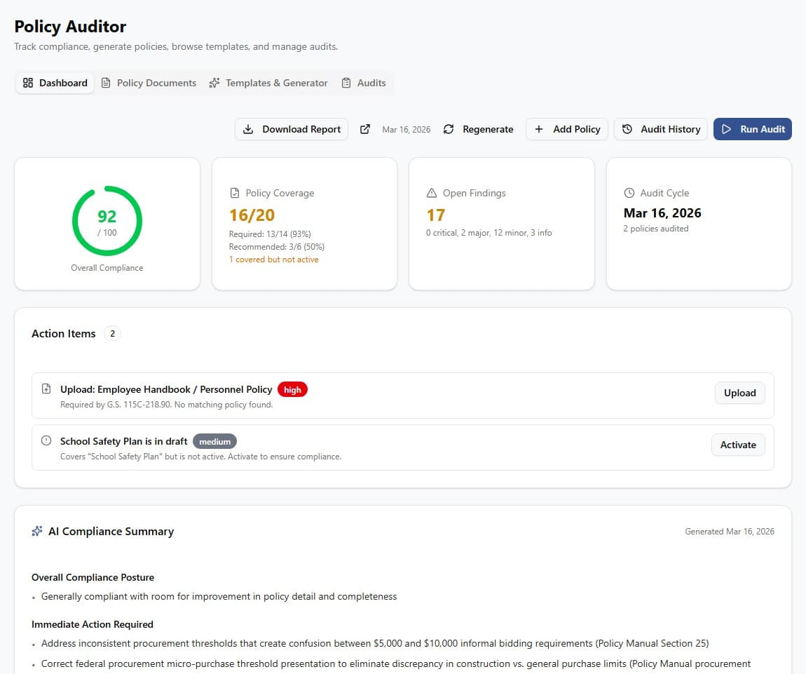 Policy Auditor screenshot 1
